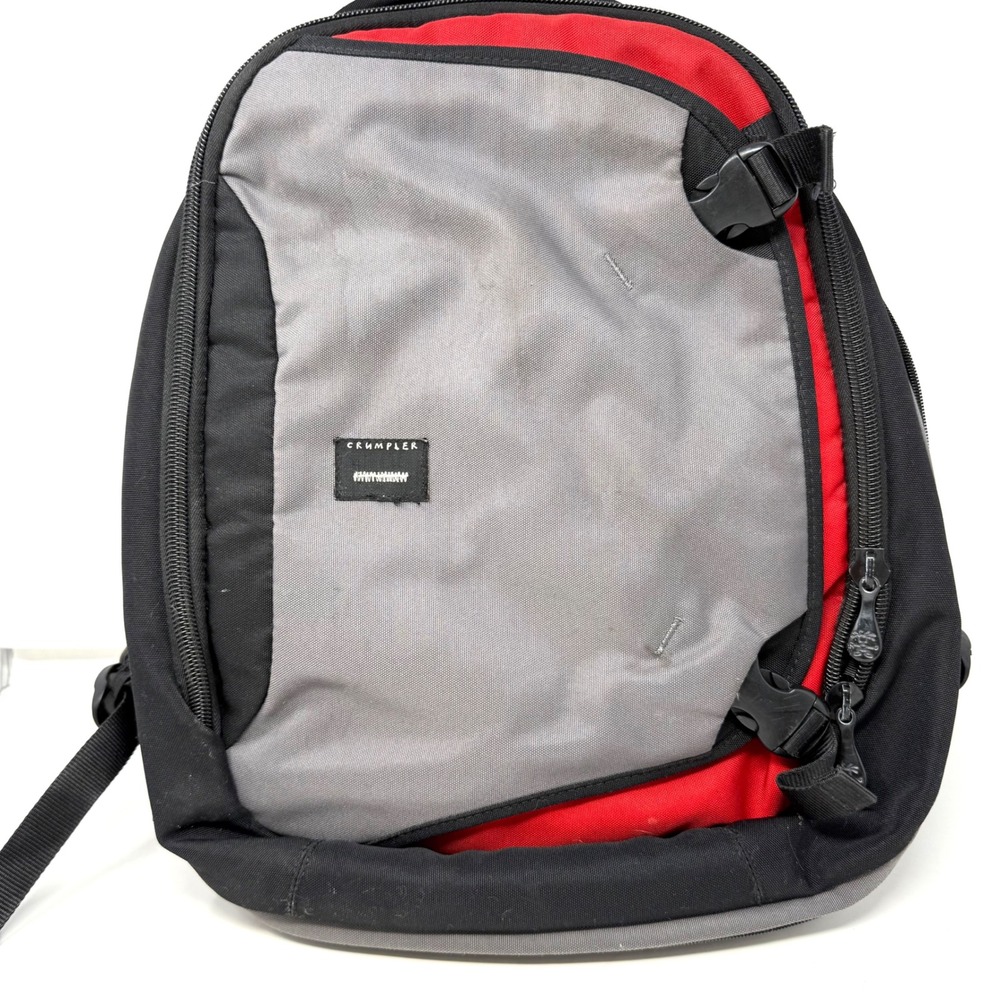 Crumpler Dry Red No. 5 Laptop Backpack Grey Black Red 17L Commuter Bag